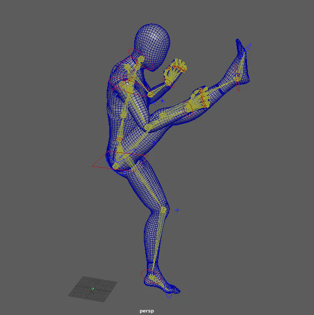 Animação de chute alto Modelo 3D .c4d .max .obj .3ds .fbx .stl .blend