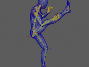 High kick animation 3D Model