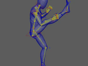 High-Kick-Animation 3D Modell