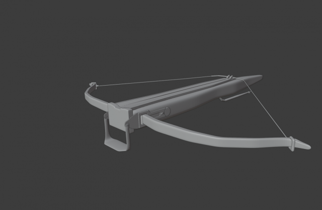simple crossbow 3D Model .c4d .max .obj .3ds .fbx .stl .blend 