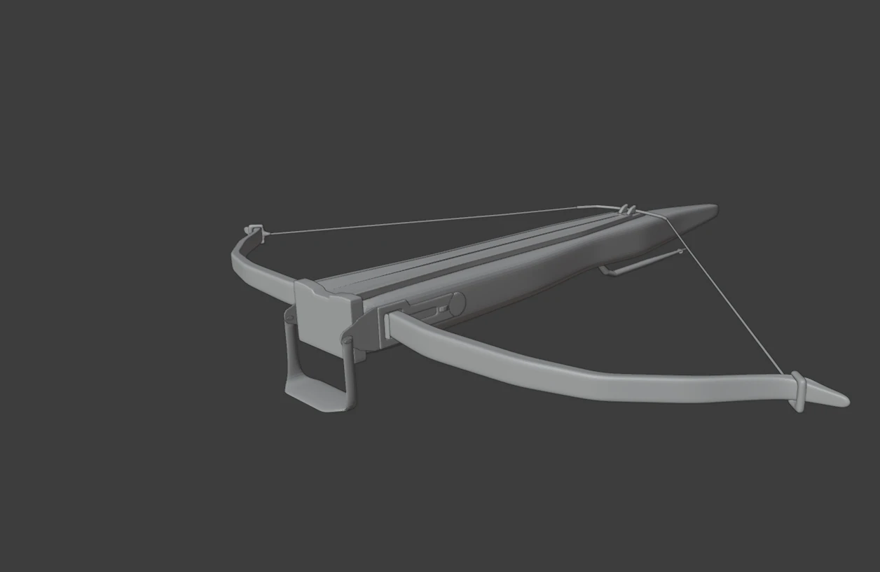 simple crossbow 3D Model .c4d .max .obj .3ds .fbx .stl .blend