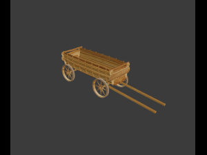 the medieval cart Model 3D