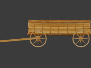 the medieval cart Model 3D