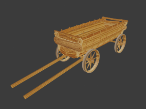 the medieval cart 3D Model