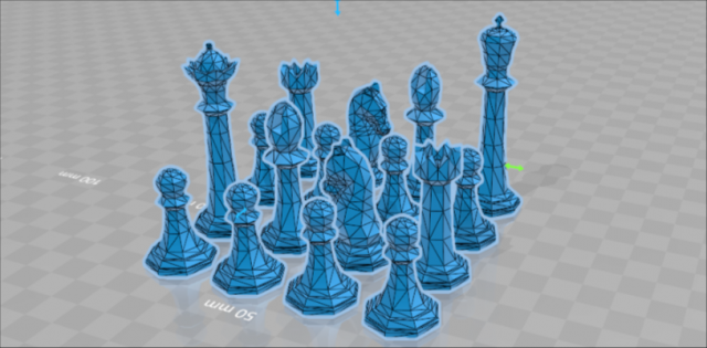 ajedrez 3D Baskı Modeli .c4d .max .obj .3ds .fbx .stl .blend 
