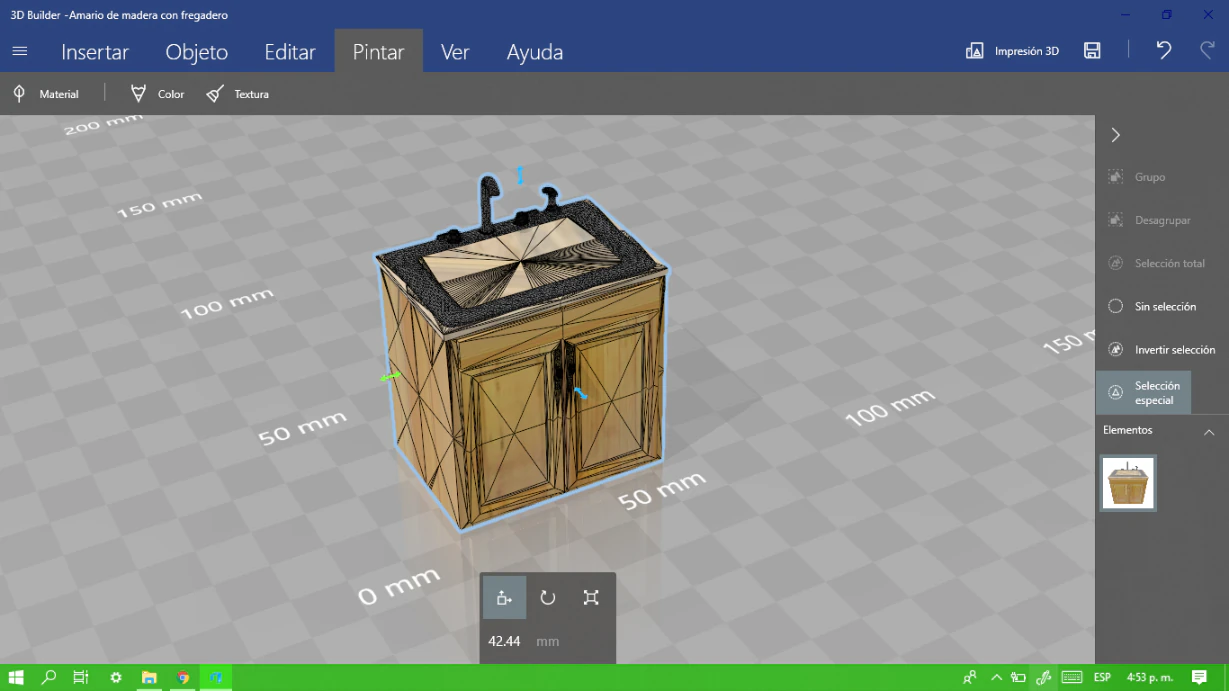 amario de madera con fregadero wooden wardrobe with sink 3D Print Model .c4d .max .obj .3ds .fbx .stl .blend 