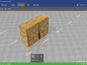 armario de madera con puertas de cristal wooden wardrobe with glass doors 3D-printmodel