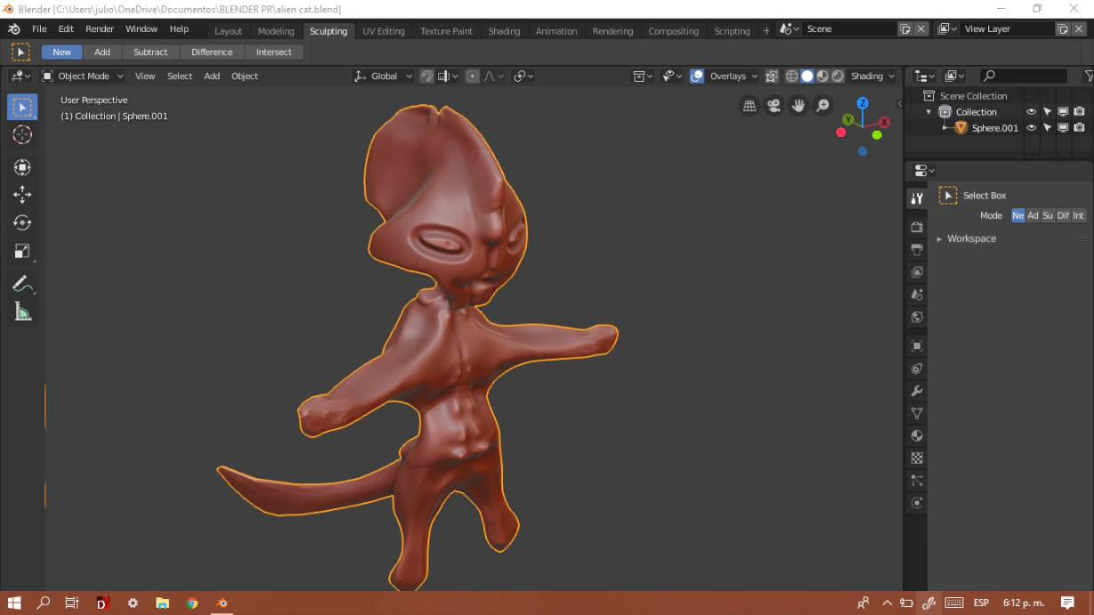 alien cat 3D Model .c4d .max .obj .3ds .fbx .stl .blend