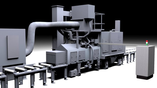 shot blasting mashine 3D 모델 .c4d .max .obj .3ds .fbx .stl .blend 