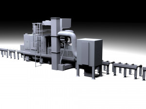 shot blasting mashine 3D 모델
