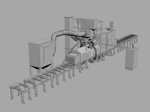 shot blasting mashine 3D 모델