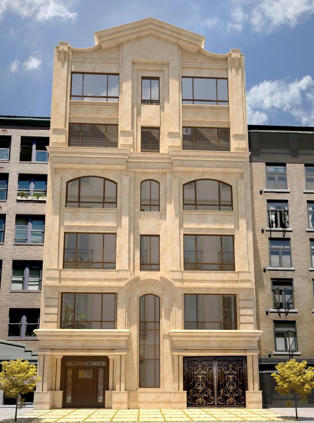 classic building 3D 模型 .c4d .max .obj .3ds .fbx .stl .blend