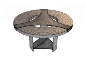 halley dining table 3Dモデル