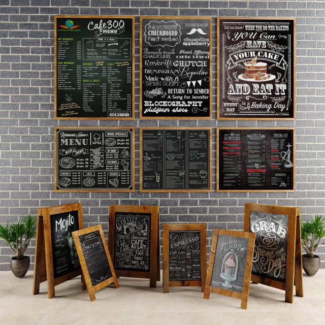 chalkboard Modelo 3D .c4d .max .obj .3ds .fbx .stl .blend 