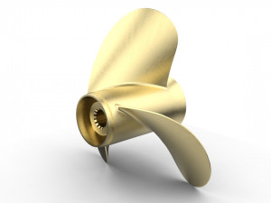 nurbs outboard propeller 3D Model