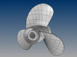 nurbs outboard propeller 3D Model