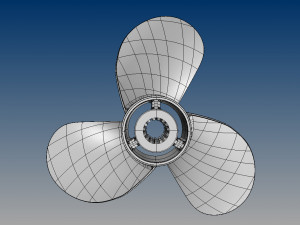 nurbs outboard propeller 3D Model