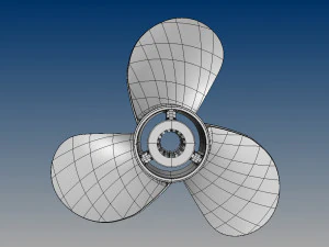 nurbs outboard propeller 3D Model