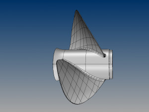 nurbs outboard propeller 3D Model