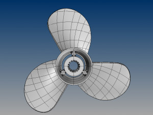 nurbs outboard propeller 3D Model