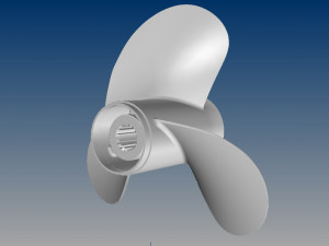 nurbs outboard propeller 3D Model