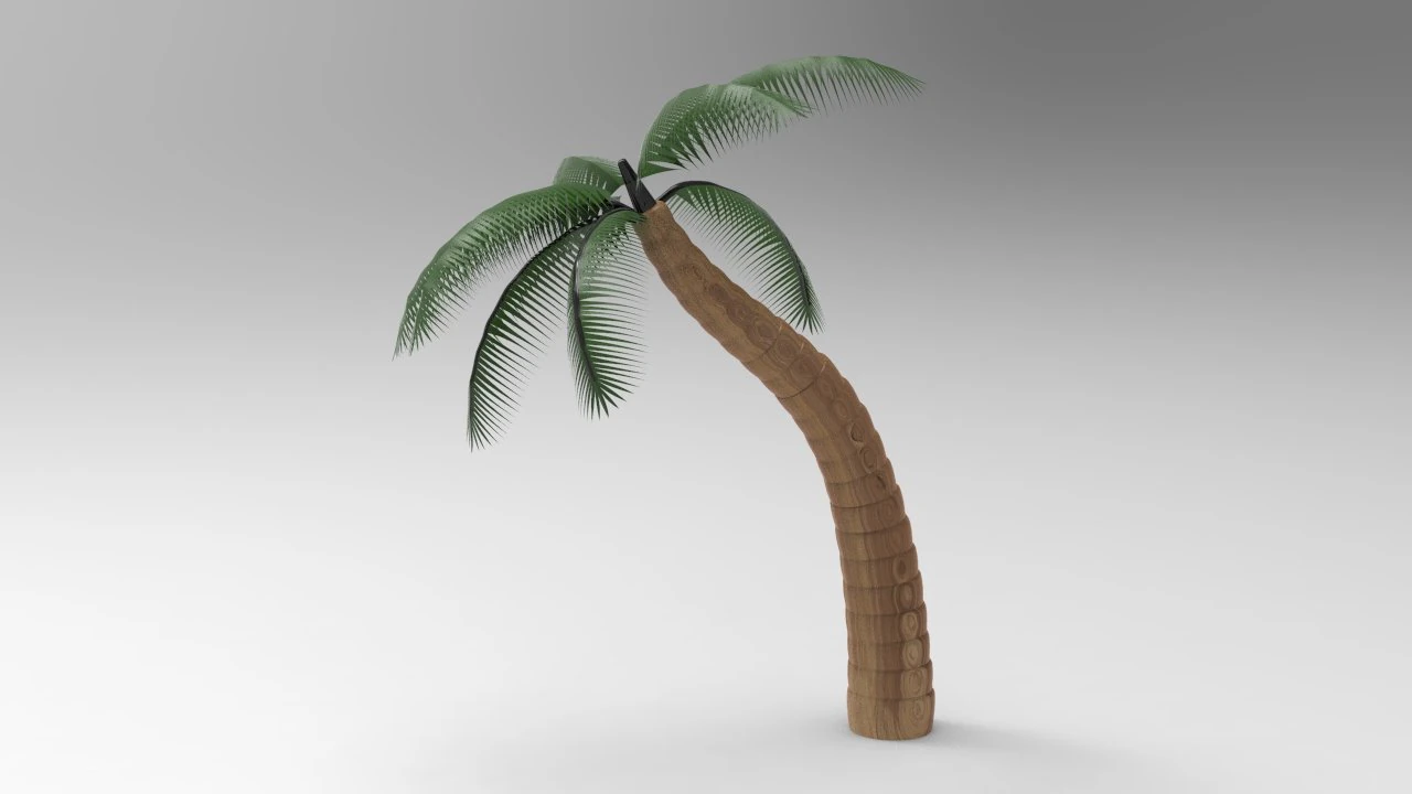 nurbs palm tree 3D Model .c4d .max .obj .3ds .fbx .stl .blend 