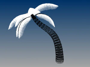 nurbs palm tree 3D Model