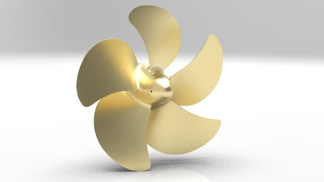 nurbs 5 blade propeller of azipod 3D Model .c4d .max .obj .3ds .fbx .stl .blend 