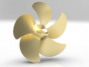 nurbs 5 blade propeller of azipod 3D 모델