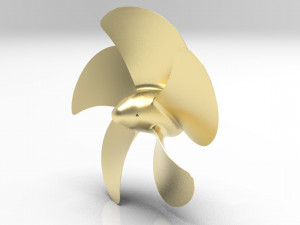 nurbs 5 blade propeller of azipod 3D Model