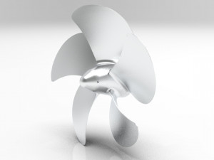 nurbs 5 blade propeller of azipod 3D Model
