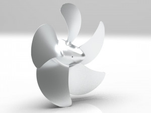 nurbs 5 blade propeller of azipod 3D Model