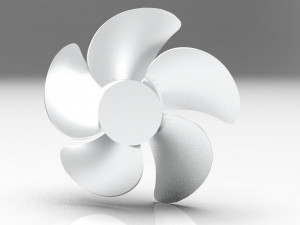 nurbs 5 blade propeller of azipod 3D Model