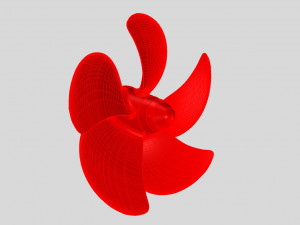 nurbs 5 blade propeller of azipod 3D Model