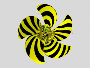 nurbs 5 blade propeller of azipod 3D Model