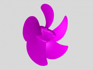 nurbs 5 blade propeller of azipod 3D Model