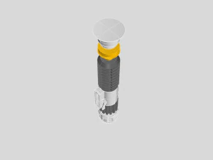 nurbs obi-wan kenobis lightsaber episode iii 3D Model