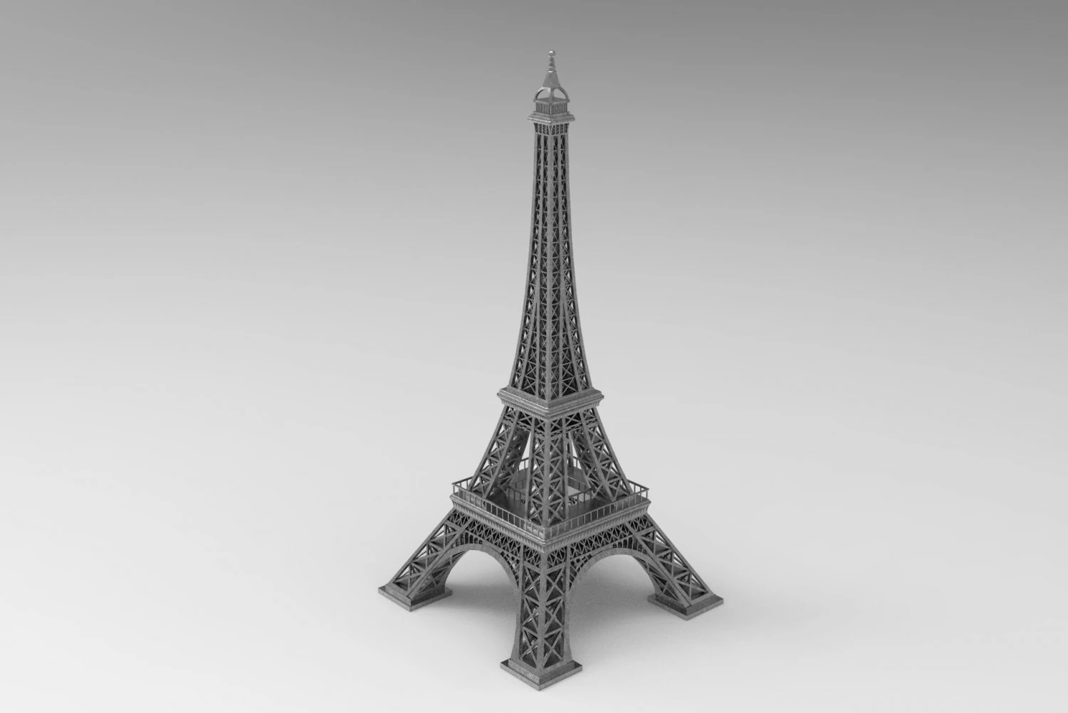 Eiffeltoren voor 3D-print 3D printmodel .c4d .max .obj .3ds .fbx .stl .blend 