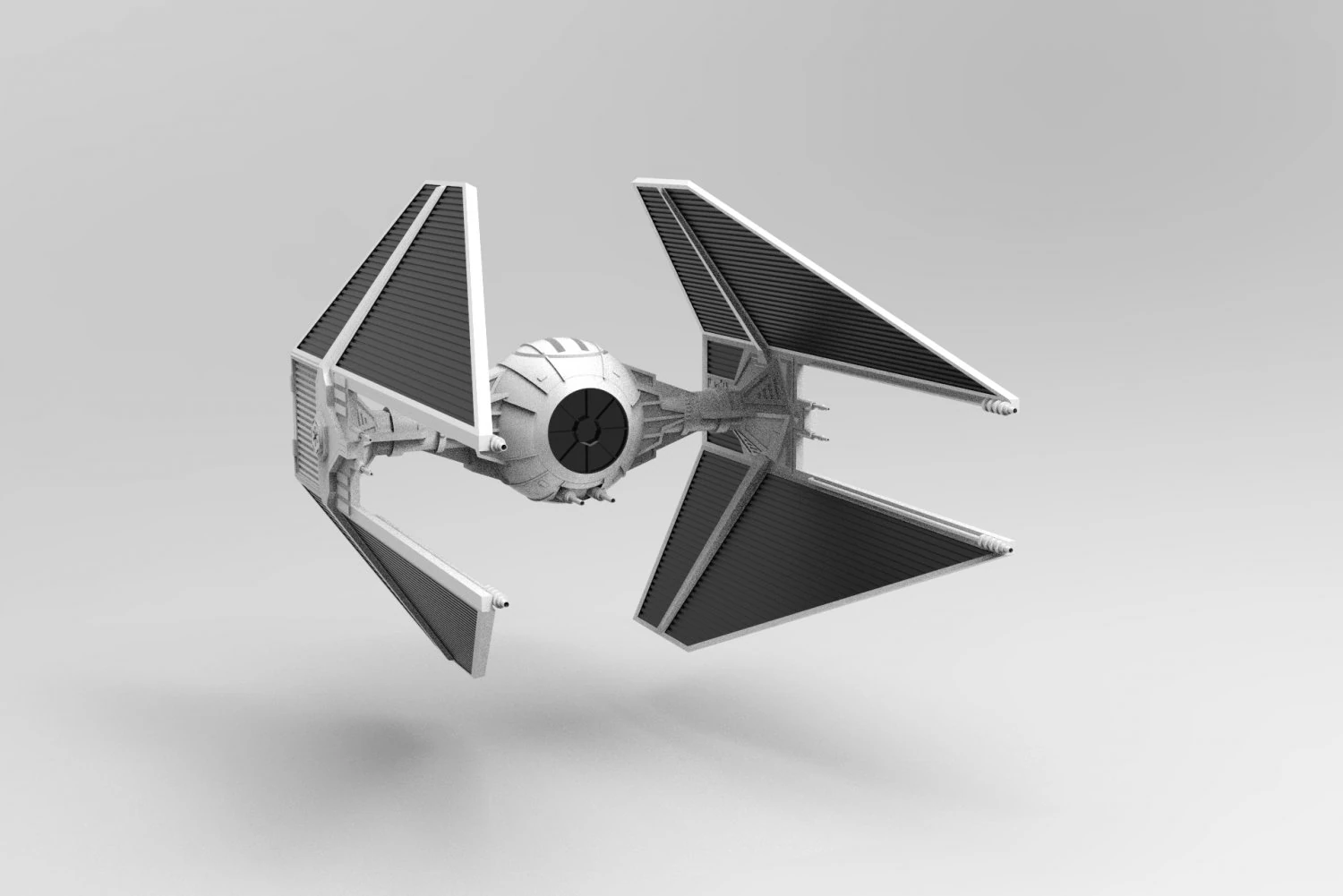 nurbs tie interceptor 3D Model .c4d .max .obj .3ds .fbx .stl .blend 