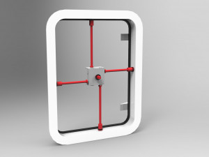 nurbs watertight hatch included inner parts 3D 模型