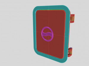 nurbs watertight hatch included inner parts 3D 模型