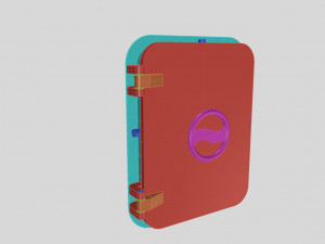 nurbs watertight hatch included inner parts 3D 模型