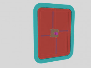nurbs watertight hatch included inner parts 3D 模型