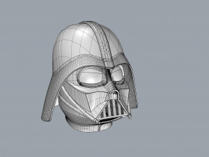 nurbs darth vader helmet for 3d print 3D Model