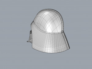 nurbs darth vader helmet for 3d print 3D Model