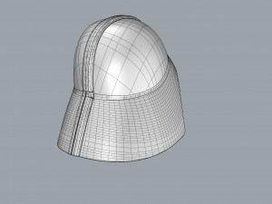 nurbs darth vader helmet for 3d print 3D Model