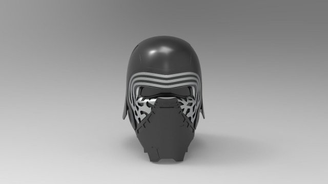 nurbs kylo ren helmet Model 3D .c4d .max .obj .3ds .fbx .stl .blend 
