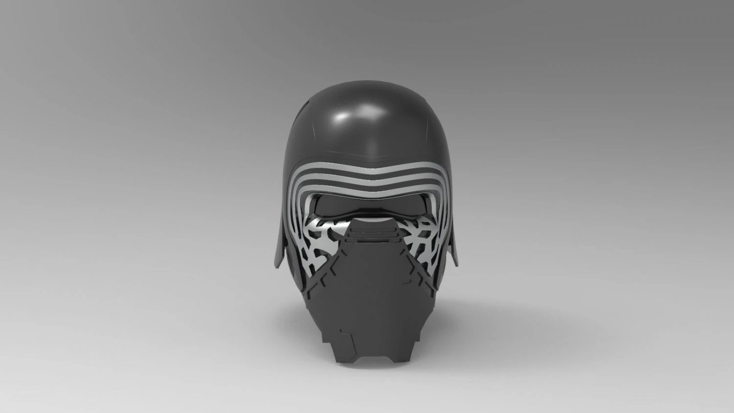nurbs kylo ren helmet 3D Model .c4d .max .obj .3ds .fbx .stl .blend 