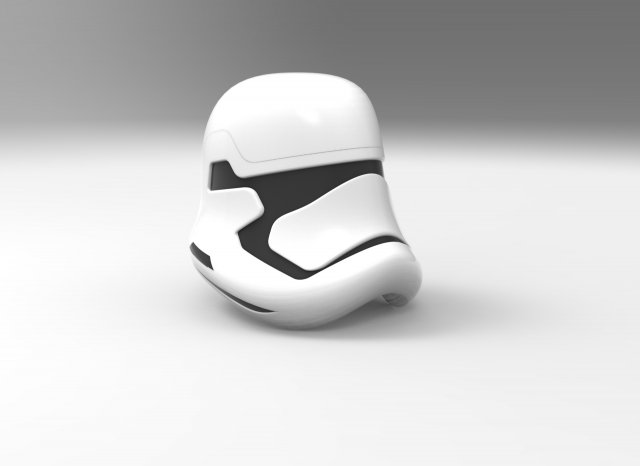 nurbs new order stormtrooper helmet 3D Model .c4d .max .obj .3ds .fbx .stl .blend 