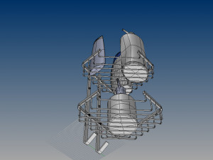 nurbs bathroom shower shelves 3D 모델